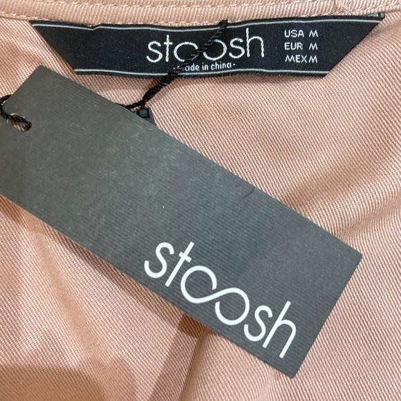 NWT Stoosh dusty blush lightweight open front casual jacket pockets size medium - Picture 7 of 9